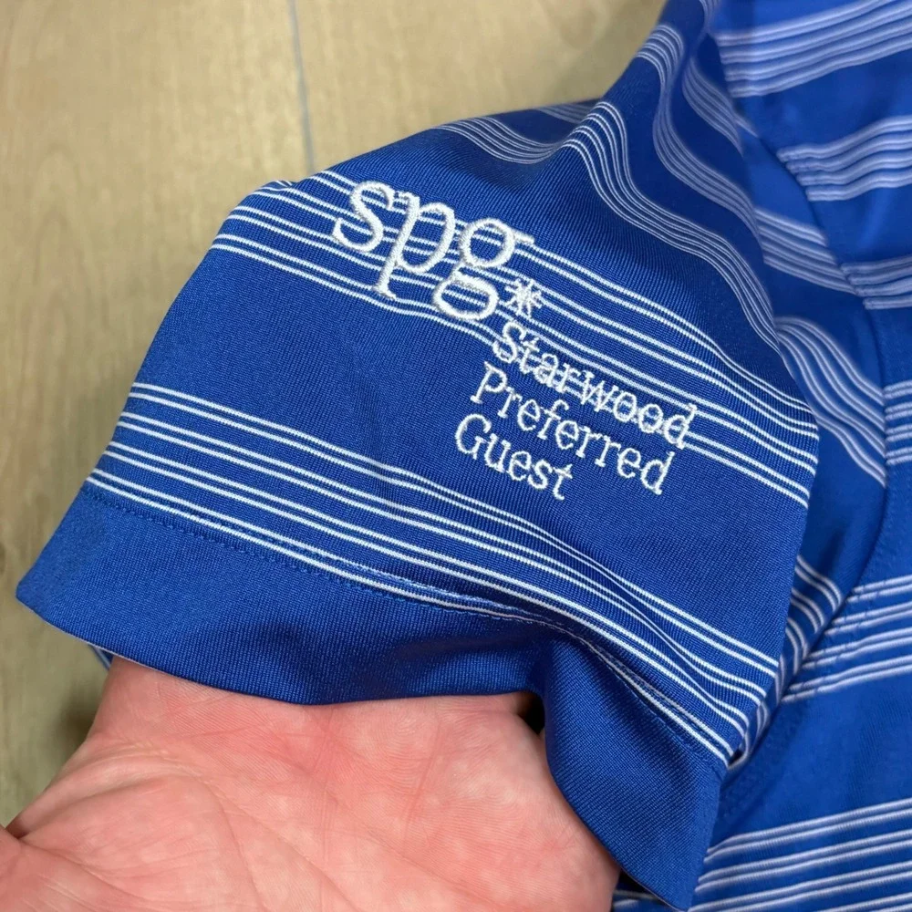 Nike Golf 2012 PGA Championship Kiawah Island Blue Striped Polo Mens XL Dri-FIT